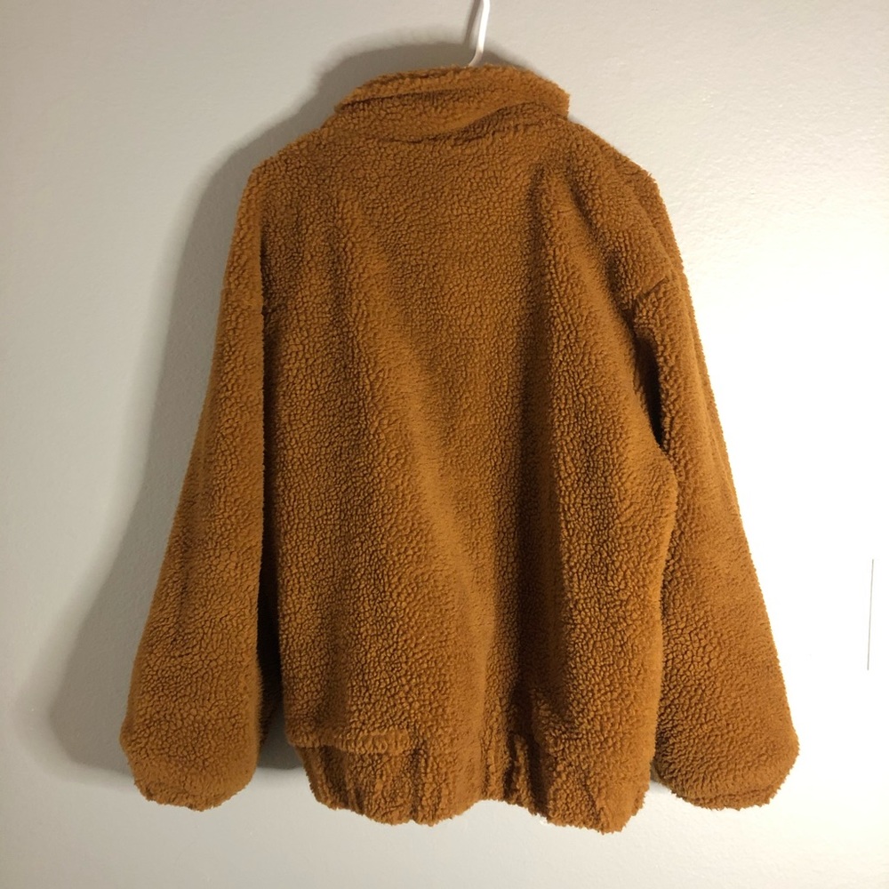Zaful Brown Teddy Jacket - Picture 2 of 3